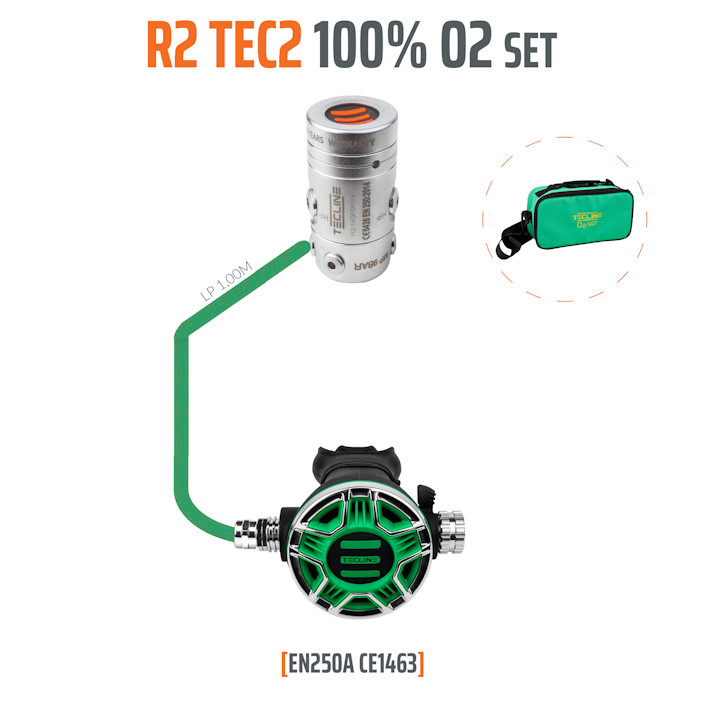 T15440 - Regulator R2 TEC2 100% O2 M26x2, Stage Set - EN250A